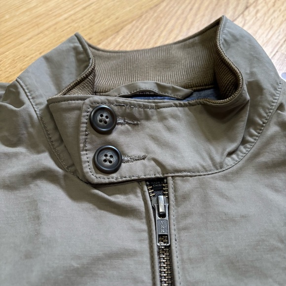 J. Crew Cruiser Harrington Bomber Canvas Jacket Tan Lined Full Zip Medium Mens - Picture 5 of 10